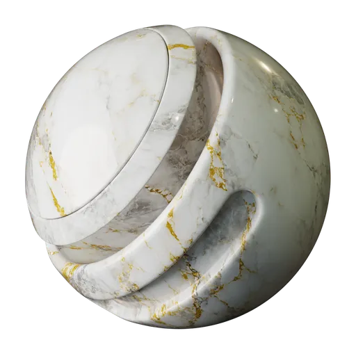 White Gold Gray Marble