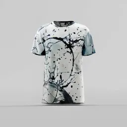 Ink Splatter Artistic T-Shirt