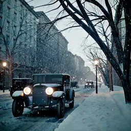 1920s Winter City Street