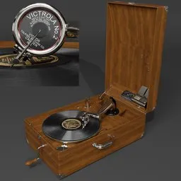 Portable gramophone victrola vv 50