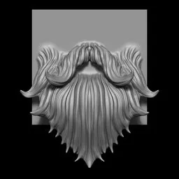 NS Stylized beard and mustache spiky
