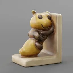 Detailed 3D scanned ant bookend model optimized for Blender, showcasing digital sculpting craftsmanship.
