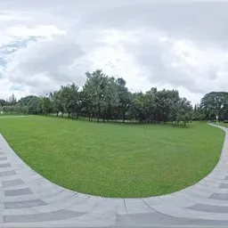 Park Green Grass Cloudly