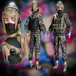 Stylized/Anime Military Girl