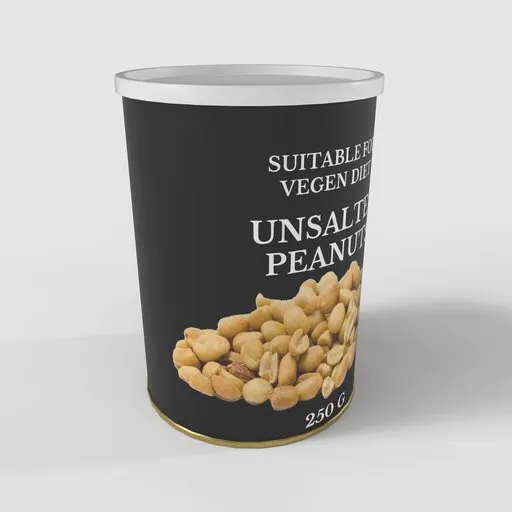Unsalted Peanuts Metal Can 250g