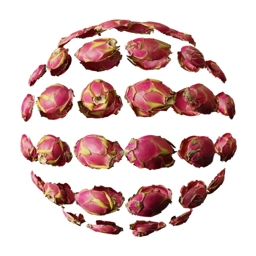 4K Pitaya Dragon Fruit texture for PBR Blender 3D material, ideal for realistic organic surface rendering.