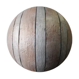 High-resolution 2K PBR wooden texture with displacement for realistic 3D rendering in Blender.