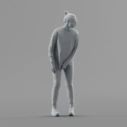 Lowpoly Female Standing