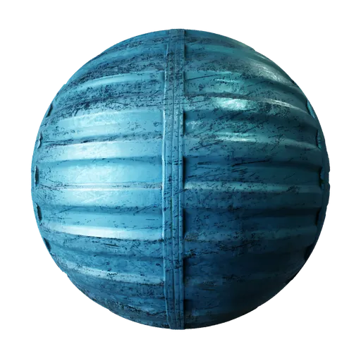 2K PBR corrugated metal texture with scratches optimized for Blender 3D material creation.