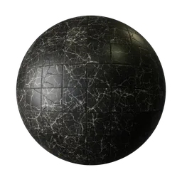 Damaged marble tiles