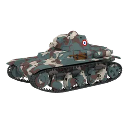 Low Poly Renault R35 Tank