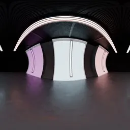 Futuristic Neon Corridor