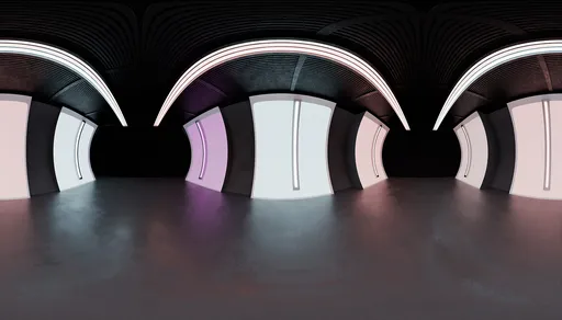 Futuristic Neon Corridor