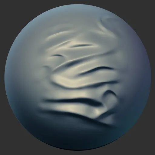 3D sculpting fabric brush tool for creating realistic shirt wrinkles in Blender 3D models.