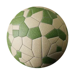 Green and Beige abstract rubber