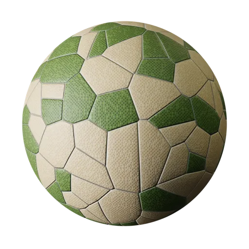 Green and Beige abstract rubber