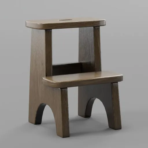 Wooden Two-Step Stool
