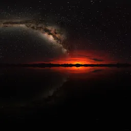 Red Twilight Night Milky Way