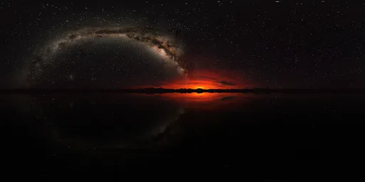 Red Twilight Night Milky Way