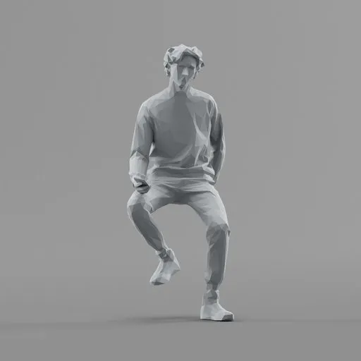 Lowpoly Male Sitting