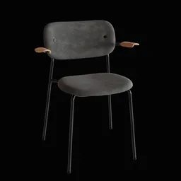 Co Dining Chair - Fully Upholstered black