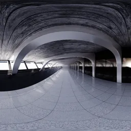 Dark Modern Hallway 16K HDRI