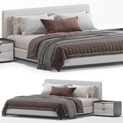 Bed Minotti Andersen | Beds models | BlenderKit