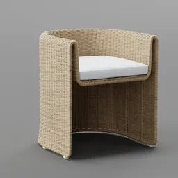 Wicker Outdoor Dining Armchair
