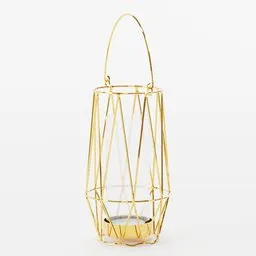Gold plated candle holder