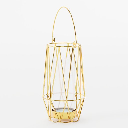 Gold plated candle holder Decoration Sets models BlenderKit