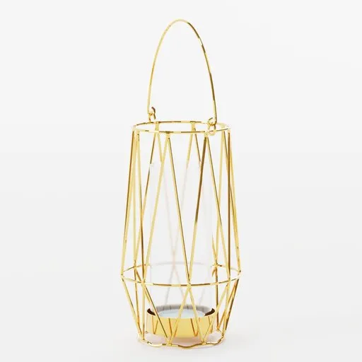 Gold plated candle holder