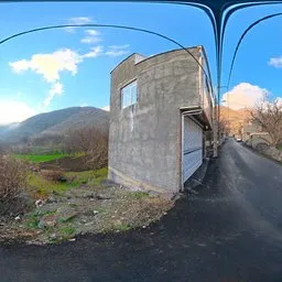 Rural Mountain Road Spring Village HDRI