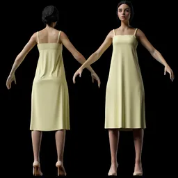 Minimalist Midi Slip Dress