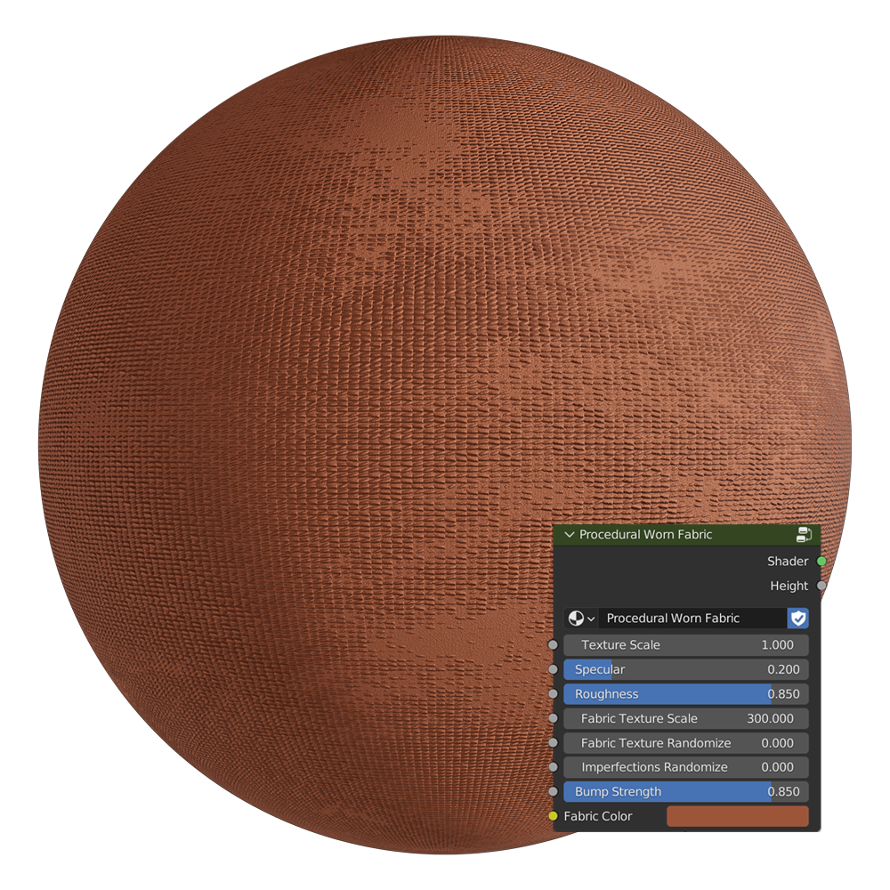 Procedural Worn Fabric FREE fabric materials BlenderKit