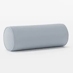 High-quality 3D grey cylinder pillow model for Blender, ideal for realistic interior visualizations.