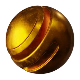 Shabby orange glossy metal