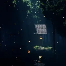 Abandoned house in middle of forest