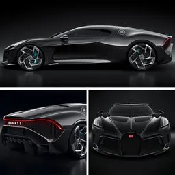 Bugatti La Voiture Noire (Rigged)