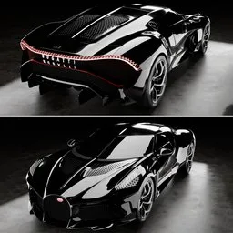 Bugatti La Voiture Noire (Rigged)