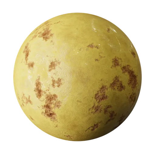 Highly detailed PBR rusty painted metal texture for 3D rendering in Blender, ideal for aged surface simulation.