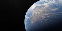 Above Planet Earth in Space