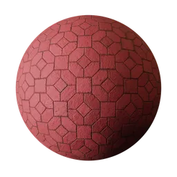 Irregular Red Stone Pavement