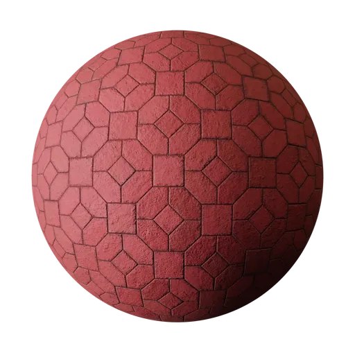 Irregular Red Stone Pavement