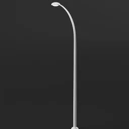"A high-quality 3D model of Street Light 03 for Blender 3D, featuring intricate details and a sleek white finish. Perfect for cityscape scenes and inspired by David Rubín's work. Modeled in Poser and set in a centered position. Get it now on BlenderKit!"
