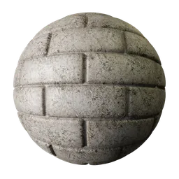 High-resolution PBR brick texture with realistic displacement for 3D modeling in Blender and other software.