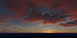 Pink Cloudy Twilight Sky