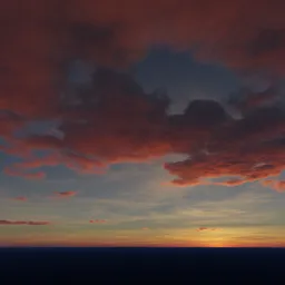 Pink Cloudy Twilight Sky