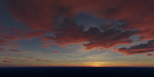 Pink Cloudy Twilight Sky