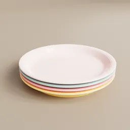 "Get the perfect set of 3D ceramic plates with color palette variations for Blender 3D. Procedural materials and fine-grained textures included. Just duplicate the object to see random color variations. Ideal for 3D rendering with Redshift renderer."