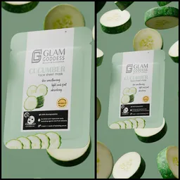 Floating cucumber product mockup